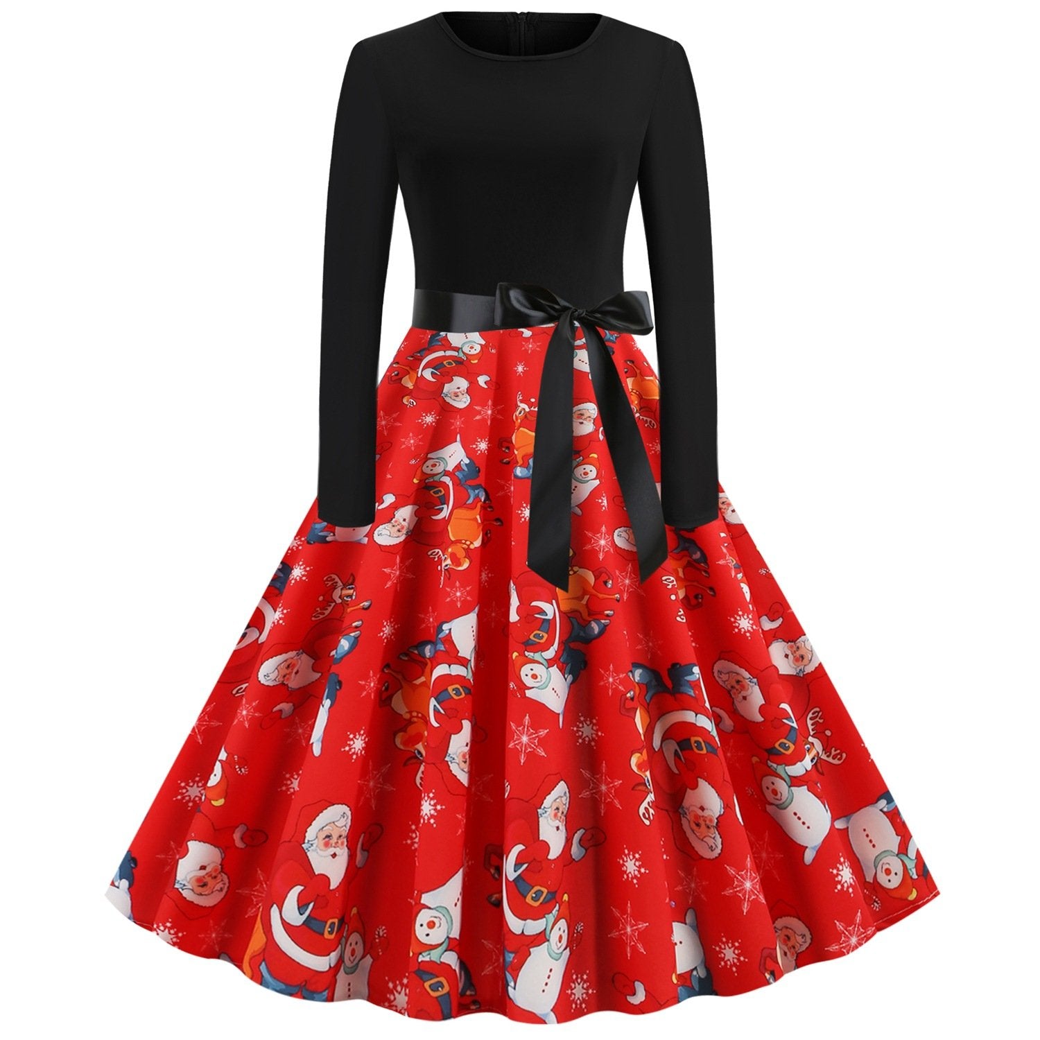 Merry Christmas Women Long Sleeves Winter Dresses-STYLEGOING