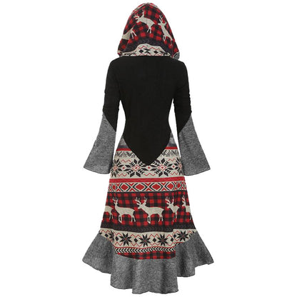 Vintage Christmas Long Sleeves Shirt Dresses
