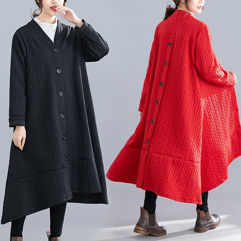Women Plus Size Winter Knitting Overcoat-STYLEGOING