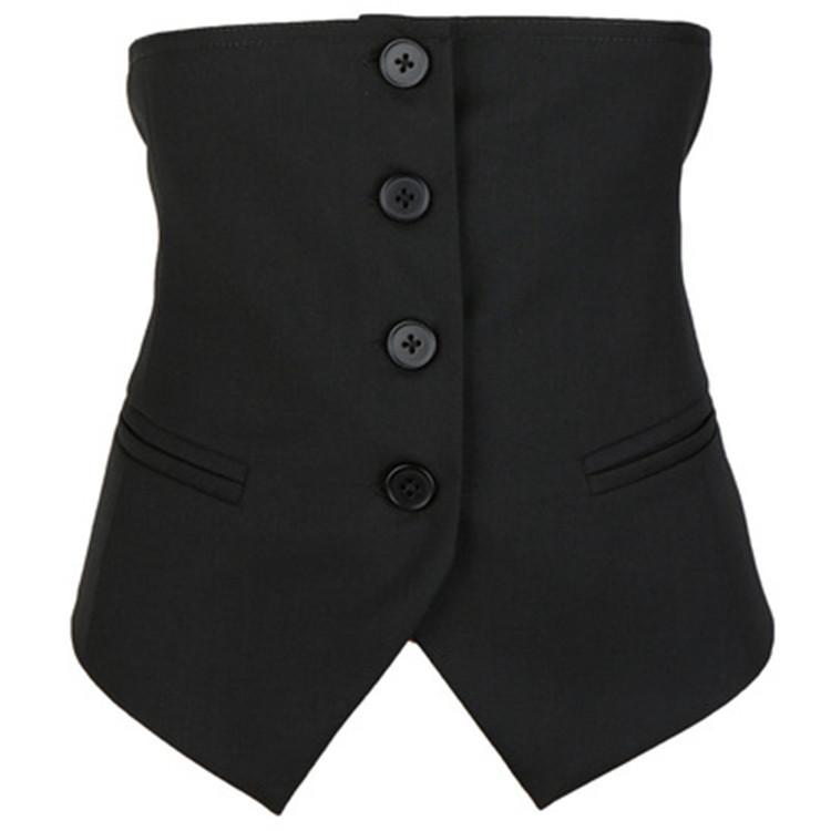 Fashion Adjustable Black Vest Matching Shirts