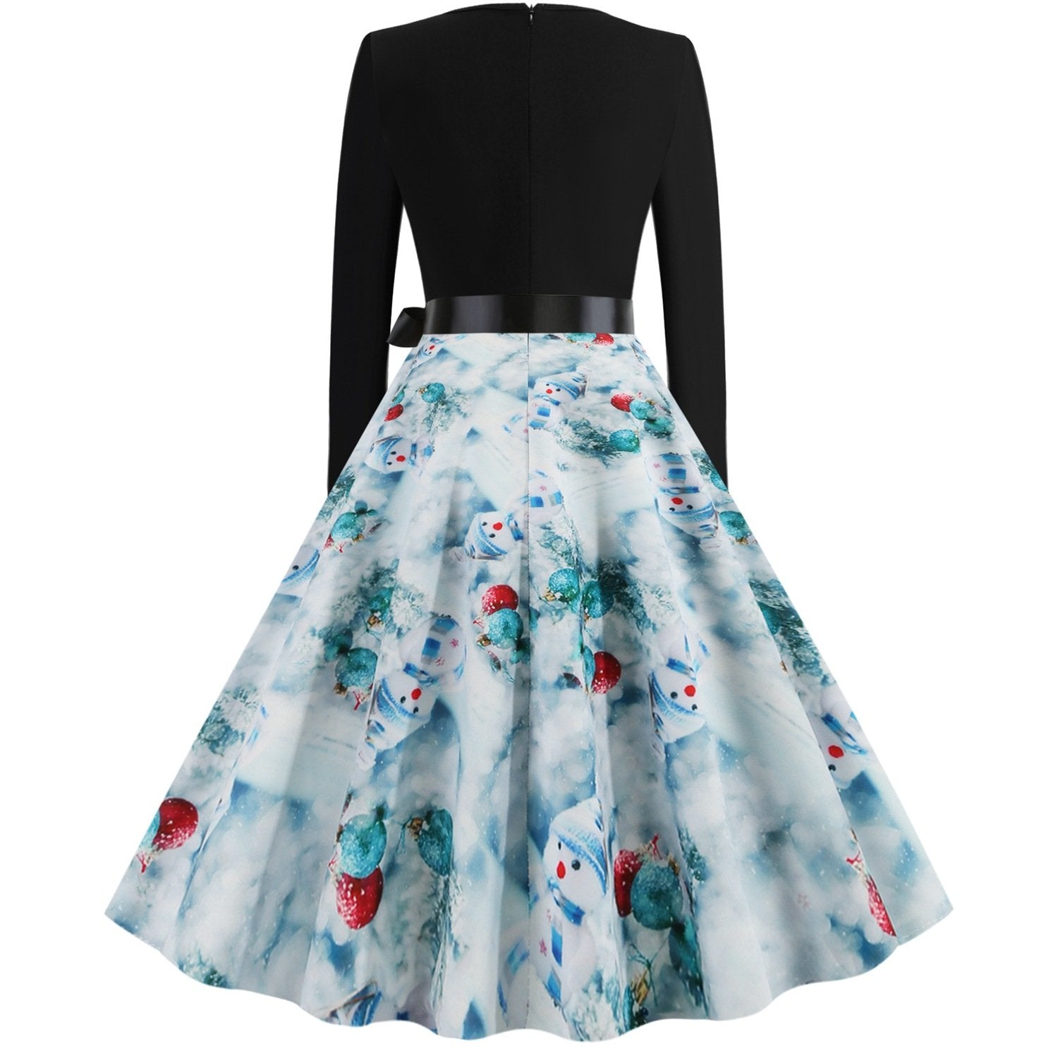 Merry Christmas Women Long Sleeves Winter Dresses-STYLEGOING