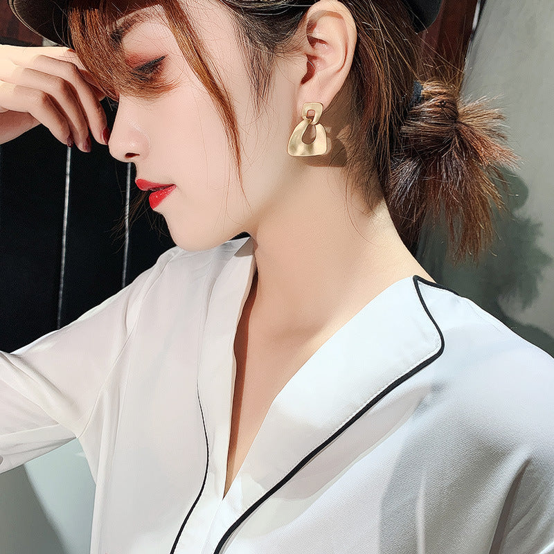 Fashion Irregular Geometry Design Women Earrings