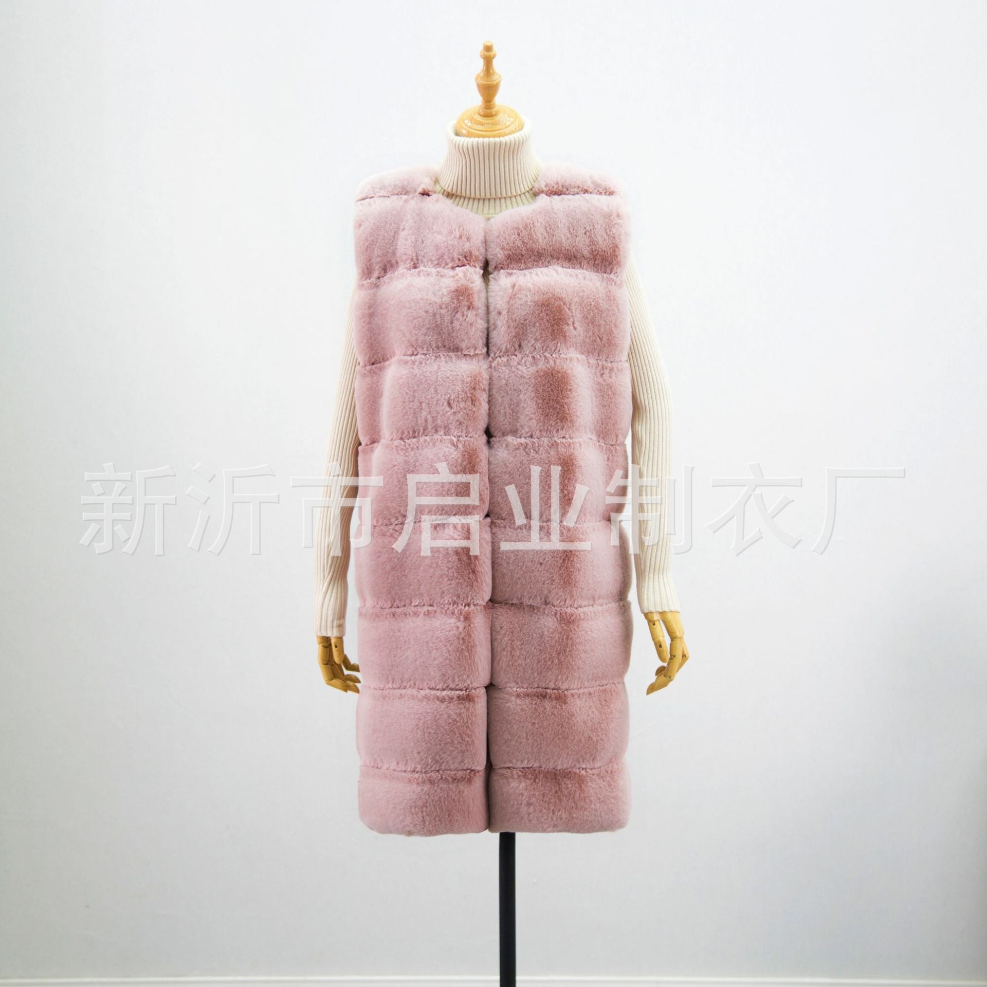 Artificial Fur Warm Winter Long Vest for Women