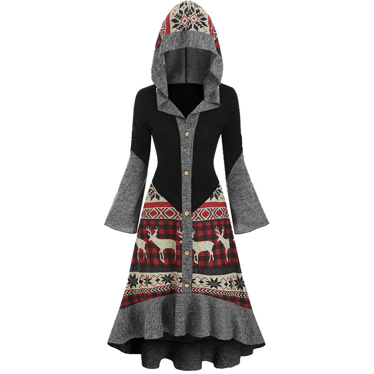 Vintage Christmas Long Sleeves Shirt Dresses