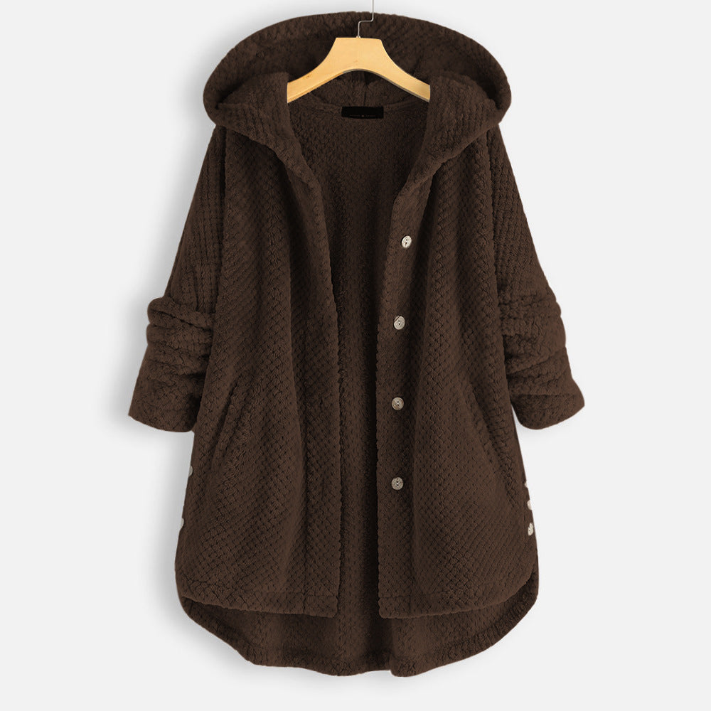 Casual Women Velvet Puls Sizes Hoodies Overcoat