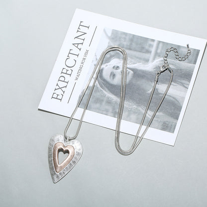 Fashion Heart Design Women Long Sweater Chains