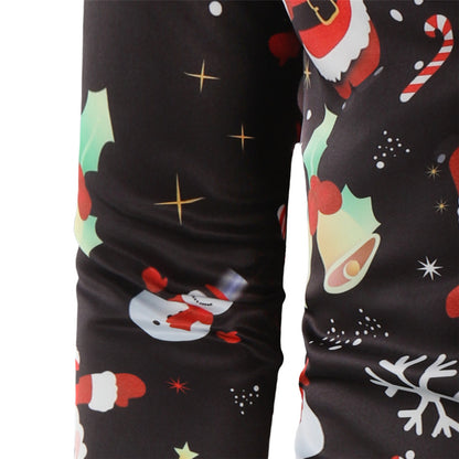 Merry Christmas Santa Claus 3D Print Men's  Long Sleeves Shirts