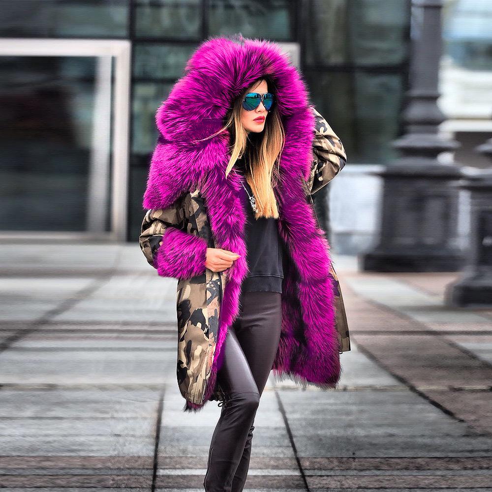 Winter Fleece Lined Fur Collar Overcoat-STYLEGOING