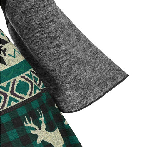 Vintage Christmas Long Sleeves Shirt Dresses
