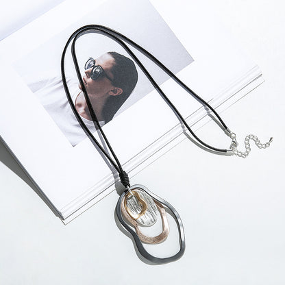 Fashion Geometry Design Women Sweater Long Chains