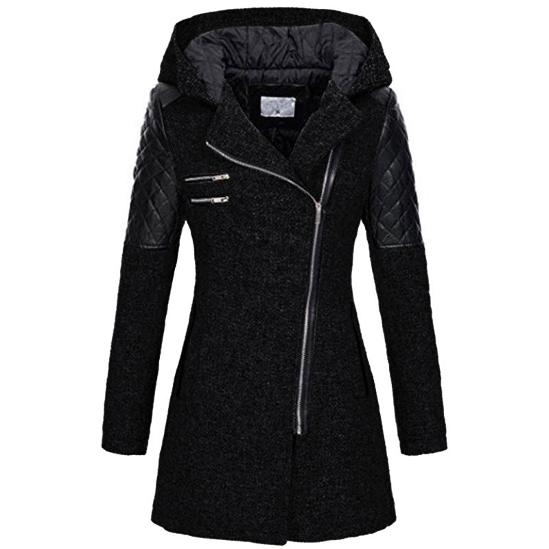 Winter Zipper Hoodies Overcoat for Women
