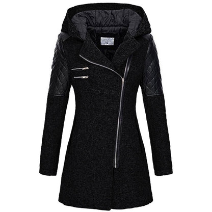 Winter Zipper Hoodies Overcoat for Women