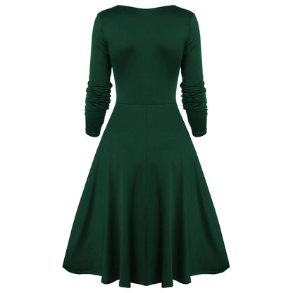 Vintage Middle Age Lace Long Sleeves Dresses for Women