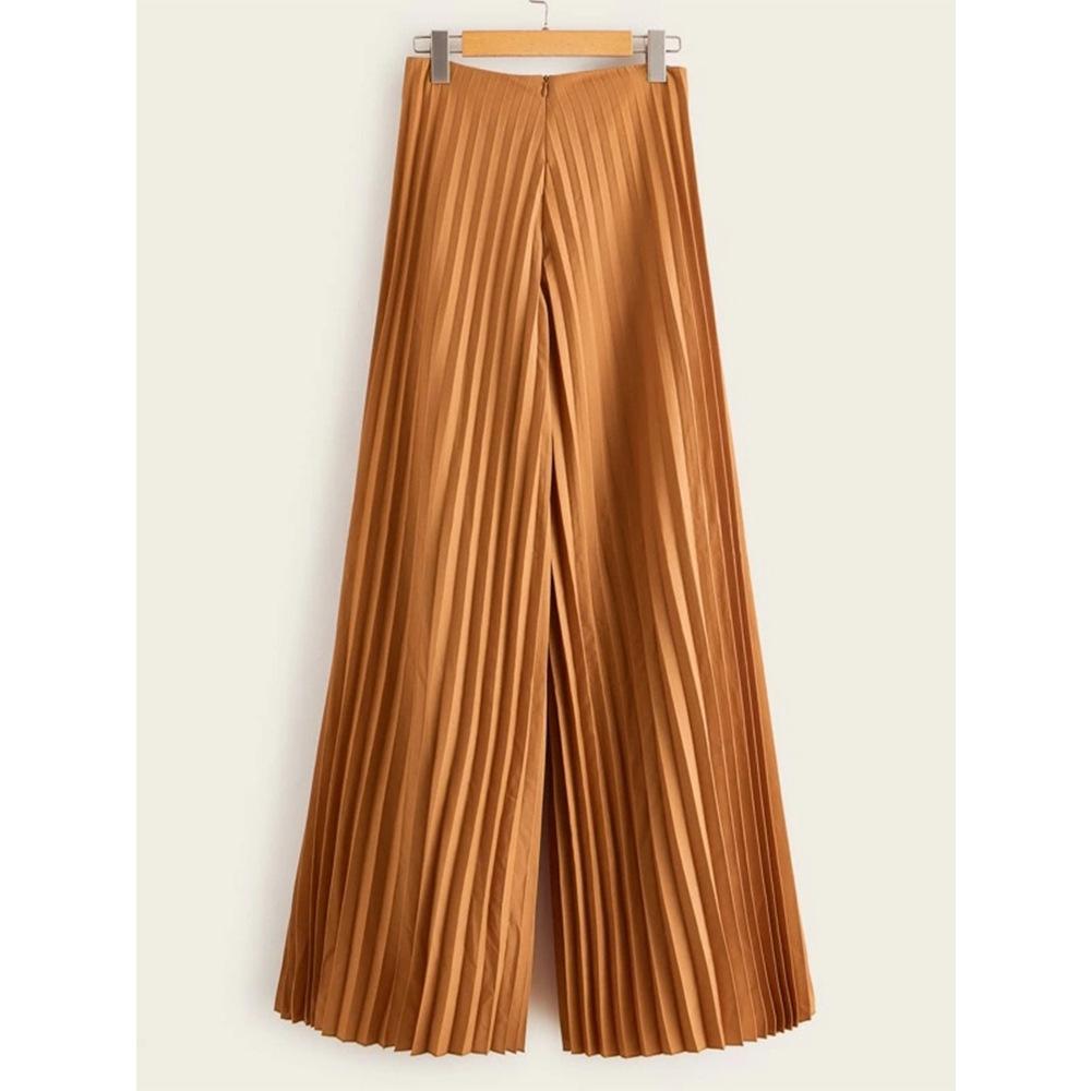 High Waist Bowknot Pleated Women Pants-STYLEGOING