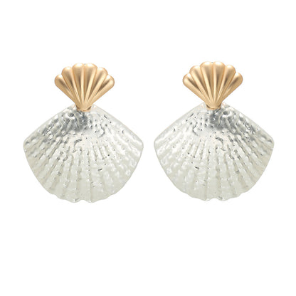 Women Fashion Irregular Fan Shape Earrings