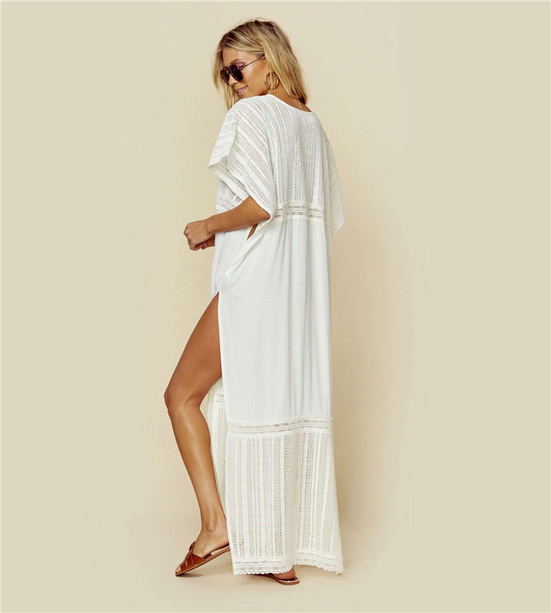 White Summer Holiday Bikini Cover Up Dresses