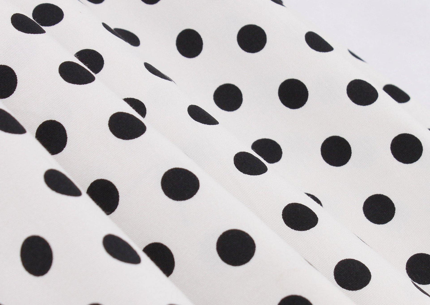 Regular Waist Dot Print Plus Sizes Midi Dresses-STYLEGOING