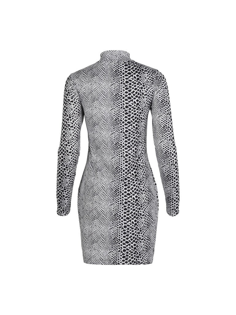Sexy Snake Print Long Sleeves Sheath Dresses