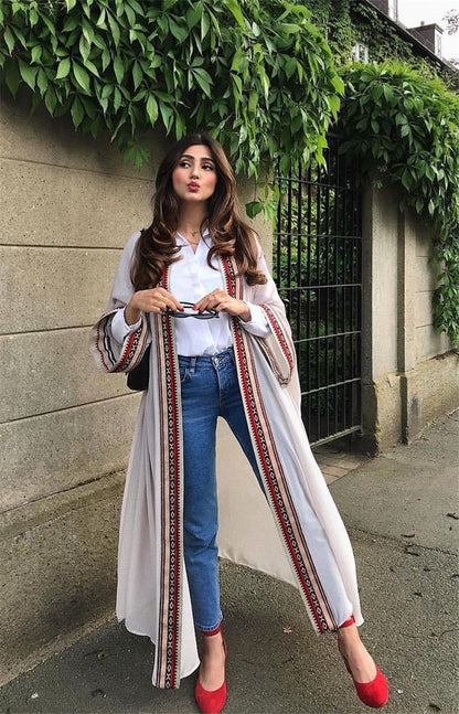 Chiffon Bohemian Embroidery Holiday Beachwear Cover Ups