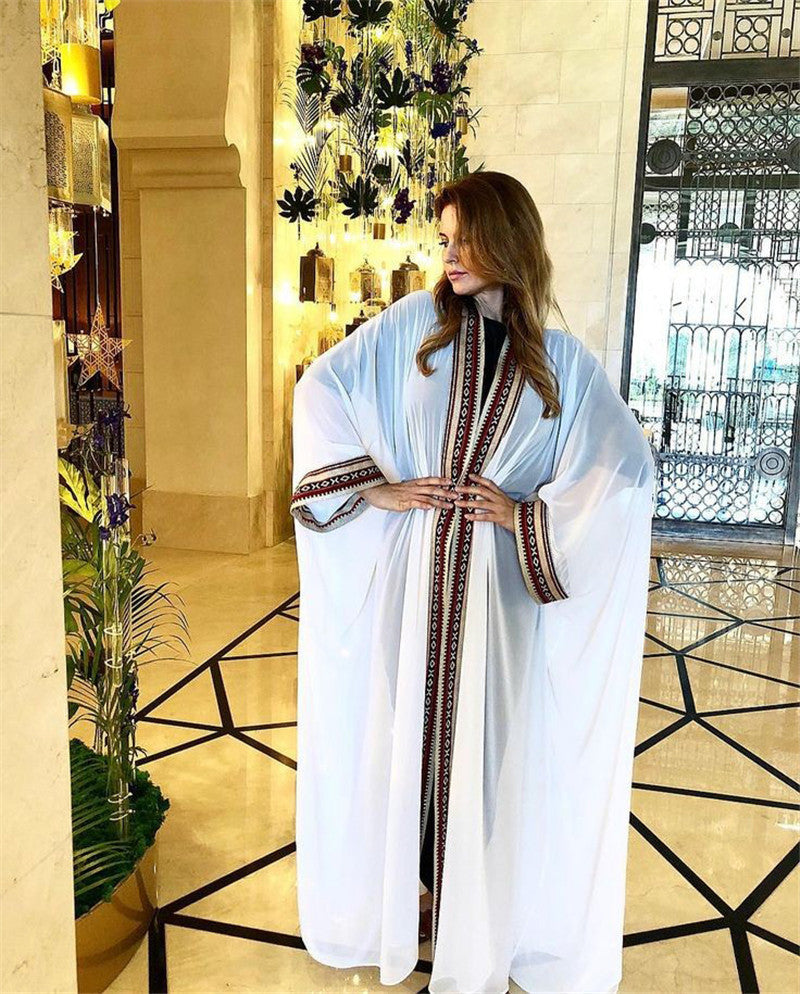 Chiffon Bohemian Embroidery Holiday Beachwear Cover Ups