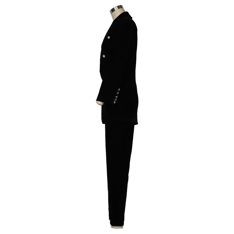 Women Casual Office Lady Blazer Outfits Sets
