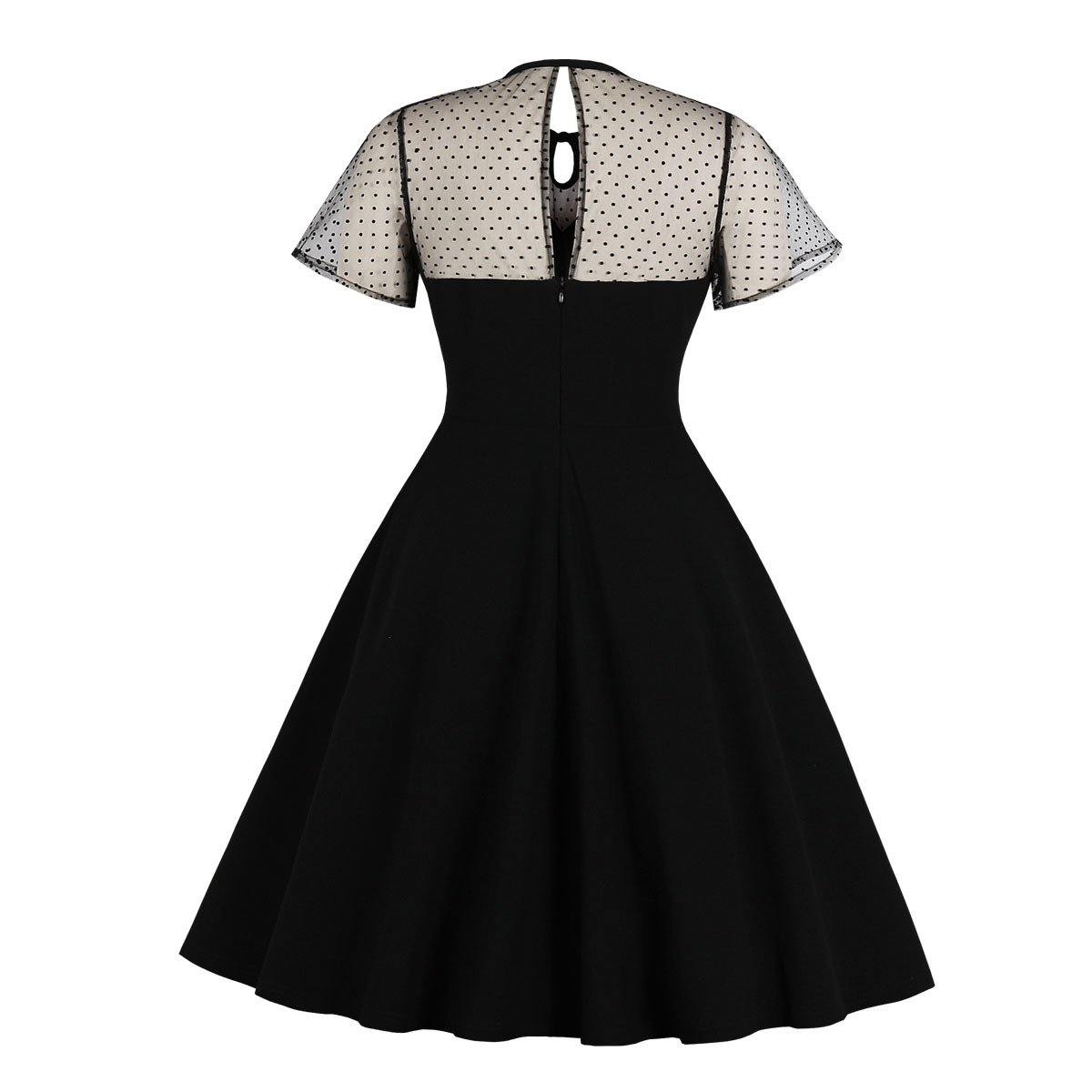 Retro Women Short Sleeves Dreses-STYLEGOING