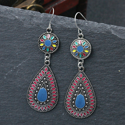 Vintage Bohemian Dreamcatcher Drop Earrings for Women