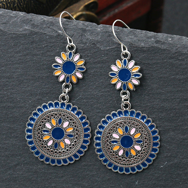 Vintage Bohemian Dreamcatcher Drop Earrings for Women