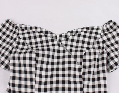 Off The Shoudler Short Sleeves Dresses-STYLEGOING