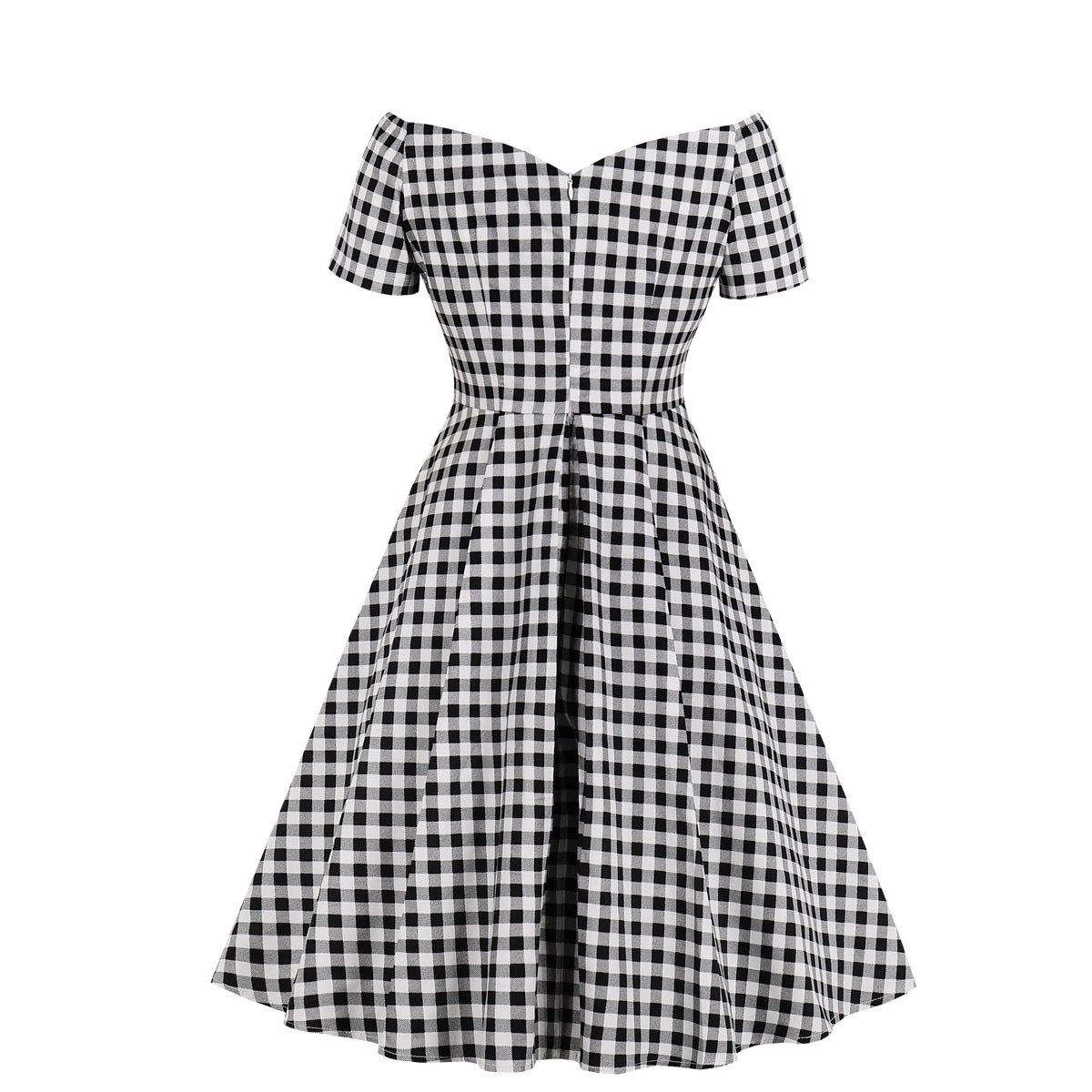 Off The Shoudler Short Sleeves Dresses-STYLEGOING