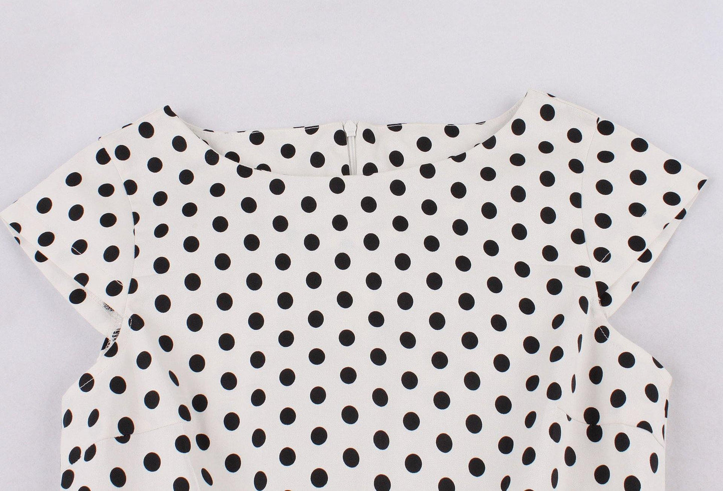 Regular Waist Dot Print Plus Sizes Midi Dresses-STYLEGOING