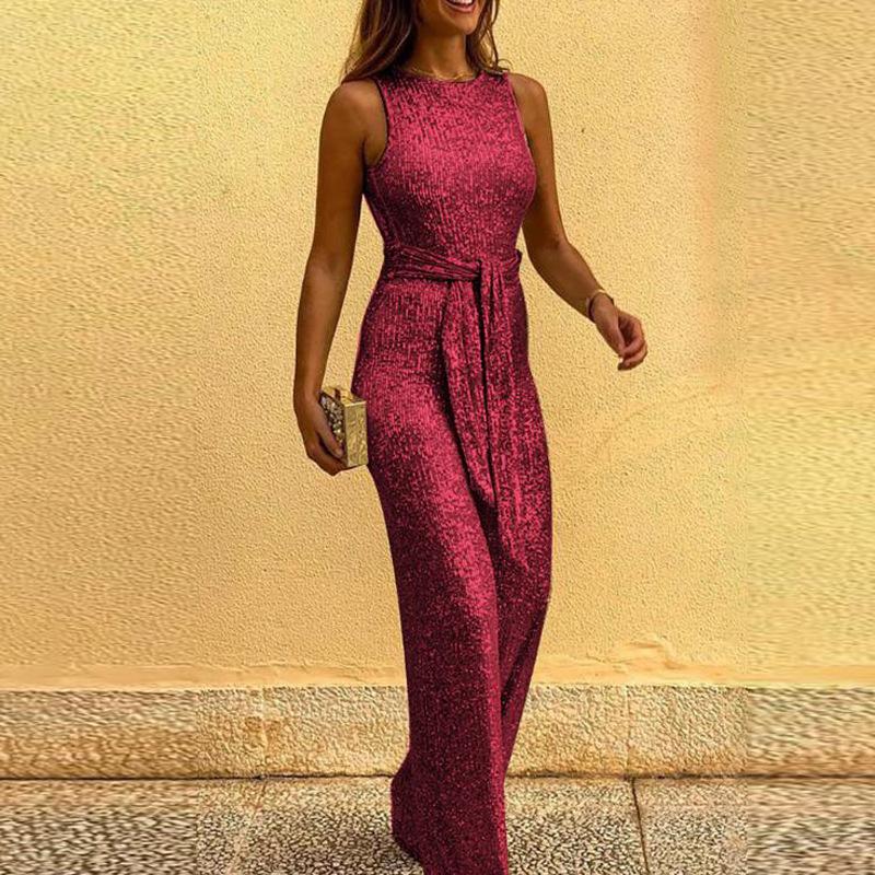 Sexy Sleeveless Sequin Women Jumpsuits-STYLEGOING