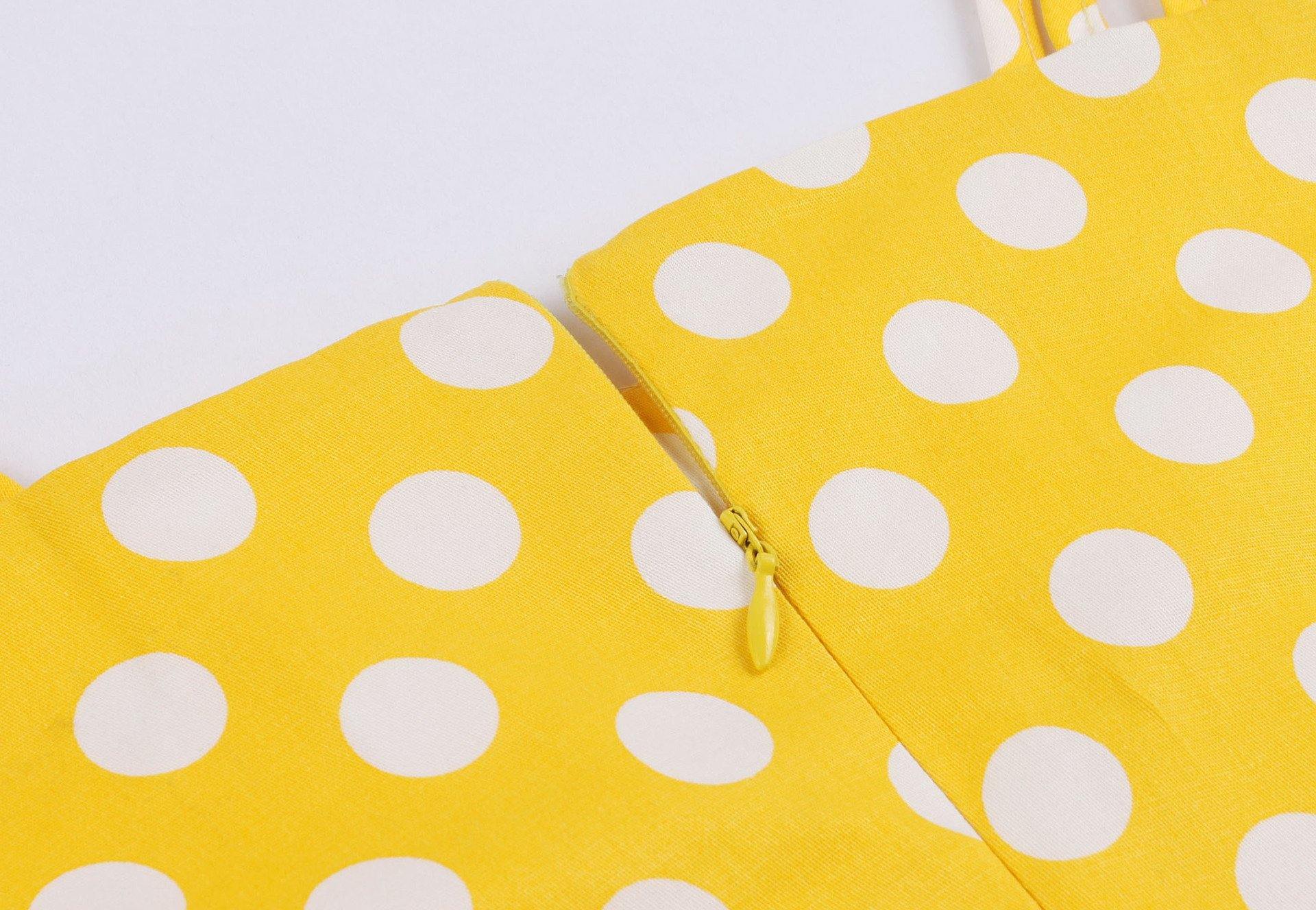 Women Summer Sphagetti Straps Dot Print Dresses-STYLEGOING