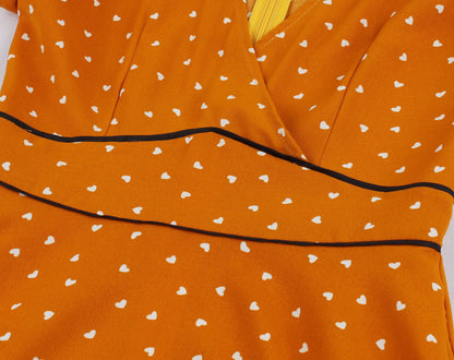 Classy Vintage Short Sleeves Dot Dresses-STYLEGOING