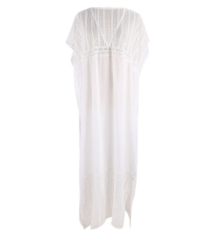 White Summer Holiday Bikini Cover Up Dresses