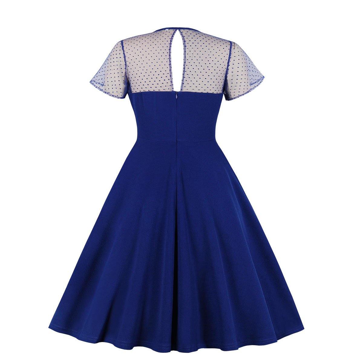 Retro Women Short Sleeves Dreses-STYLEGOING