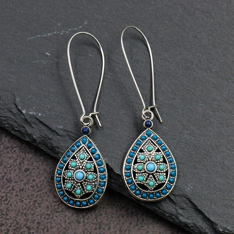 Vintage Leaf Design Bohemian Drop Earrings