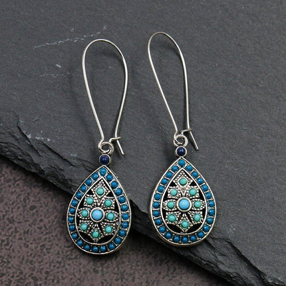 Vintage Leaf Design Bohemian Drop Earrings