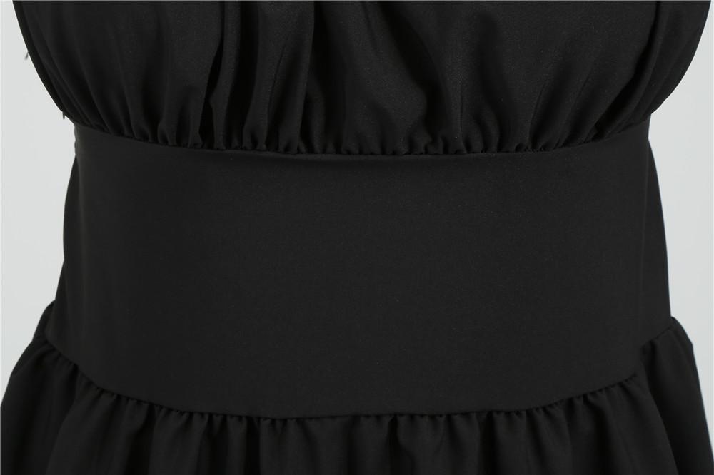 Women Square Neck Casual Retro Dresses-STYLEGOING