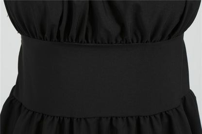 Women Square Neck Casual Retro Dresses-STYLEGOING