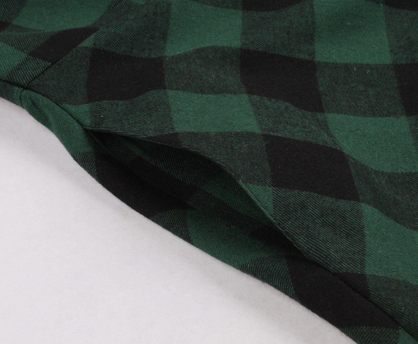 Women Short Sleeves Plaid Vintage Dresses-STYLEGOING