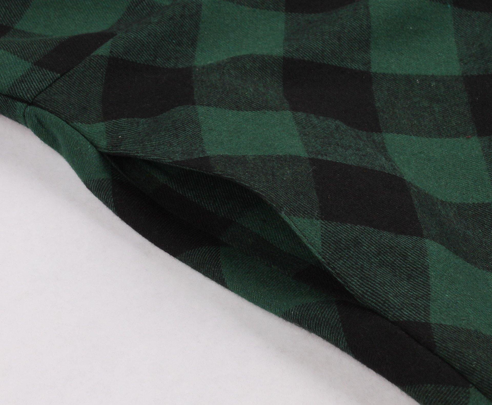 Women Short Sleeves Plaid Vintage Dresses-STYLEGOING