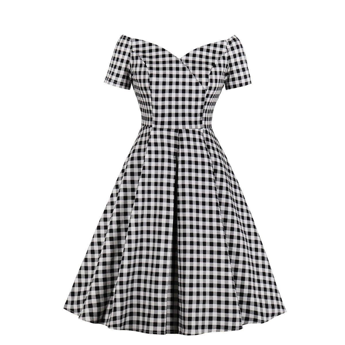 Off The Shoudler Short Sleeves Dresses-STYLEGOING