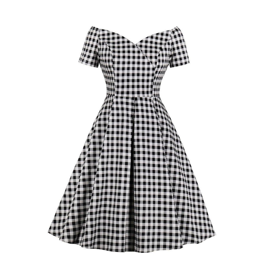 Off The Shoudler Short Sleeves Dresses-STYLEGOING