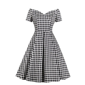 Off The Shoudler Short Sleeves Dresses-STYLEGOING