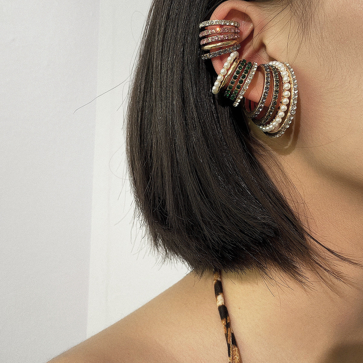 Fashion Irregular Circle Earrings Clips for Women