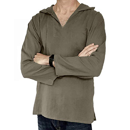 New Men Linen Summer T Shirts-STYLEGOING