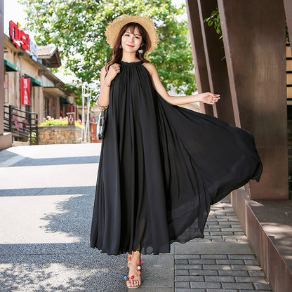 Summer Chiffon Sleeveless Beach Dresses for Holiday