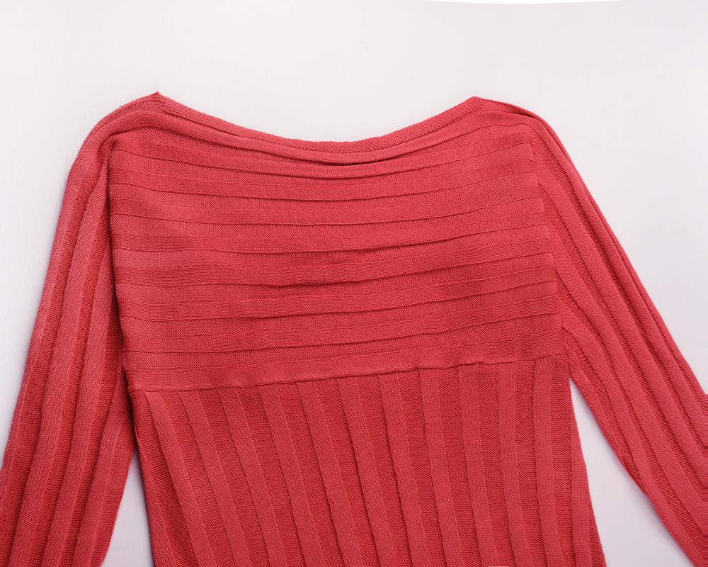 Women Knitting Pullover Lace Up Dresses for Winter-STYLEGOING