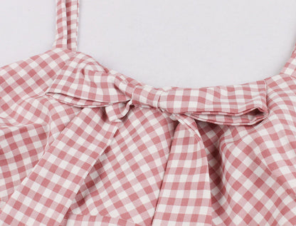 Pink Lovely Bowknot Plus Sizes Loose Dresses-STYLEGOING